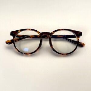 Firmoo S6870 C4 Eyeglasses Frame Only 51-19-147 Tortoise Shell Brown Round